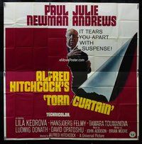n262 TORN CURTAIN six-sheet movie poster '66 Paul Newman, Hitchcock