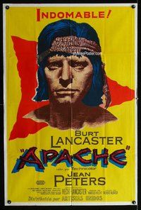 n617 APACHE Argentinean movie poster R60s Indian Burt Lancaster