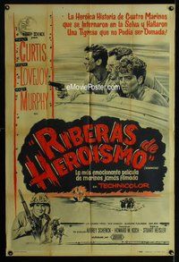 n624 BEACHHEAD Argentinean movie poster '54 Tony Curtis, Murphy