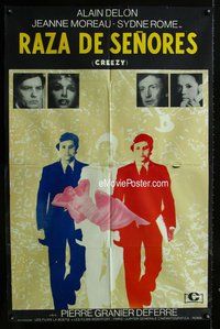 n656 CREEZY Argentinean movie poster '74 Alain Delon, Moreau