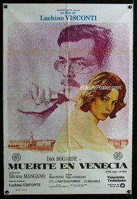 n664 DEATH IN VENICE Argentinean movie poster '71 Luchino Visconti
