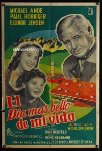 n666 DER SCHONSTE TAG MEINES LEBENS Argentinean movie poster '57