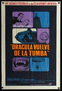 n674 DRACULA HAS RISEN FROM THE GRAVE Argentinean movie poster '69
