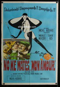 n695 GOLDEN WIDOW Argentinean movie poster '69 Claude Rich