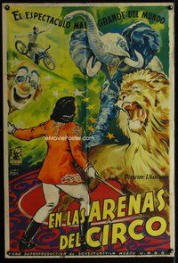 n714 IN THE CIRCUS ARENA Argentinean movie poster '51 Venturi art
