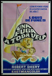 n734 LITTLE BATHER Argentinean movie poster '67 Louis de Funes