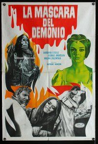 n736 LONG HAIR OF DEATH Argentinean movie poster '64 horror!