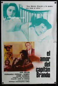 n738 LOVE OF CAPTAIN BRANDO Argentinean one-sheet movie poster '74 Ana Belen