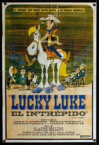 n739 LUCKY LUKE Argentinean movie poster '71 western cartoon!