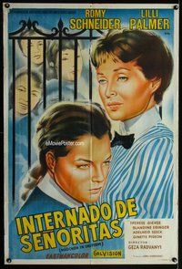 n741 GIRLS IN UNIFORM Argentinean movie poster '58 Schneider