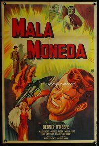 n821 T-MEN Argentinean movie poster '47 Dennis O'Keefe, noir!