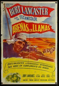 n813 TEN TALL MEN Argentinean movie poster '51 Burt Lancaster