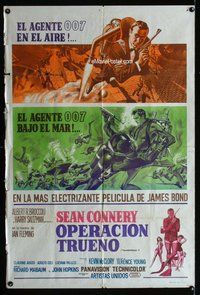 n818 THUNDERBALL Argentinean movie poster '65 Connery as Bond!