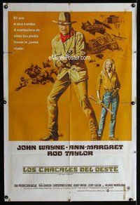 n826 TRAIN ROBBERS Argentinean movie poster '73 John Wayne