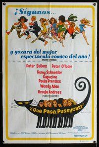 n845 WHAT'S NEW PUSSYCAT Argentinean movie poster '65 Woody Allen