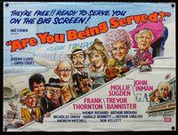n078 ARE YOU BEING SERVED British quad movie poster '77 Langford art!