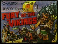 n101 ERIK THE CONQUEROR British quad movie poster '63 Fury of Vikings