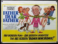 n102 FATHER DEAR FATHER British quad movie poster '72 English sex!