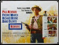 n111 HOMBRE British quad movie poster '66 Paul Newman, Martin Ritt
