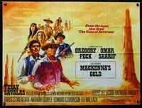 n125 MACKENNA'S GOLD British quad movie poster '69 Greg Peck, Sharif