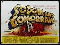 n141 SODOM & GOMORRAH British quad movie poster '63 Robert Aldrich