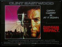 n144 SUDDEN IMPACT British quad movie poster '83 Eastwood, Dirty Harry