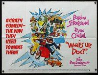 n154 WHAT'S UP DOC British quad movie poster '72 cool different art!