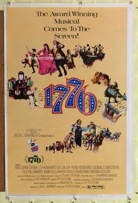 p057 1776 one-sheet movie poster '72 William Daniels, historical musical!