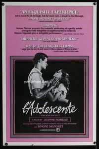 p065 ADOLESCENT one-sheet movie poster '81 Jeanne Moreau, Simone Signoret