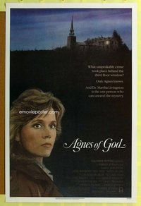 p068 AGNES OF GOD one-sheet movie poster '85 Jane Fonda, nun Meg Tilly!