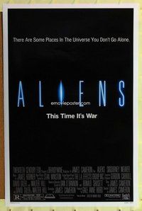 p074 ALIENS one-sheet movie poster '86 James Cameron, Sigourney Weaver