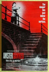 p076 AMSTERDAMNED one-sheet movie poster '88 Dutch underwater killer!