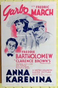 p013 ANNA KARENINA one-sheet movie poster R62 Greta Garbo, Fredric March