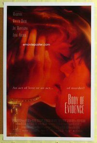 p092 BODY OF EVIDENCE DS one-sheet movie poster '93 Madonna, Willem Dafoe