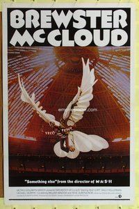p095 BREWSTER McCLOUD one-sheet movie poster '71 Robert Altman, astrodome!