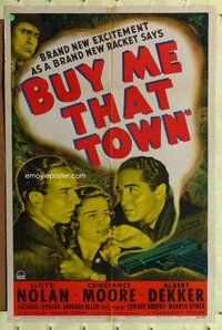p016 BUY ME THAT TOWN one-sheet movie poster '41Lloyd Nolan,Constance Moore