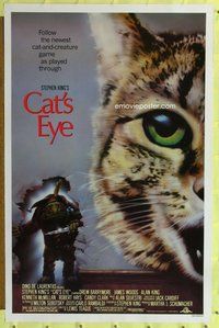 p100 CAT'S EYE one-sheet movie poster '85 Stephen King, J. Vack art!