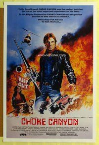 p102 CHOKE CANYON one-sheet movie poster '86 cool action art of Collins!