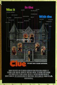 p105 CLUE one-sheet movie poster '85 Madeline Kahn, Tim Curry