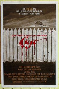 p114 CUJO one-sheet movie poster '83 Stephen King, Robert Tanenbaum art!