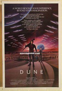 p132 DUNE one-sheet movie poster '84 David Lynch, Kyle MacLachlan, sci-fi!