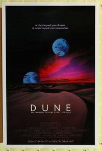 p134 DUNE two moons advance one-sheet movie poster '84 David Lynch sci-fi fantasy epic!