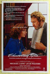 p135 EDUCATING RITA one-sheet movie poster '83 Michael Caine, Julie Walters