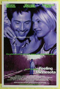 p149 FEELING MINNESOTA one-sheet movie poster '96 Reeves, Cameron Diaz