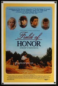 p150 FIELD OF HONOR one-sheet movie poster '89 Champ D'honneur, French war!