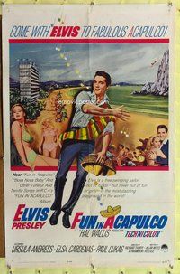p023 FUN IN ACAPULCO one-sheet movie poster '63 Elvis Presley, Mexico!