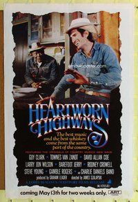 p176 HEARTWORN HIGHWAYS one-sheet movie poster '81 new wave country music!