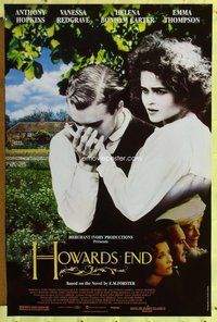 p184 HOWARDS END one-sheet movie poster '92 Anthony Hopkins, Bonham Carter