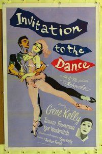 p030 INVITATION TO THE DANCE one-sheet movie poster '57 Gene Kelly
