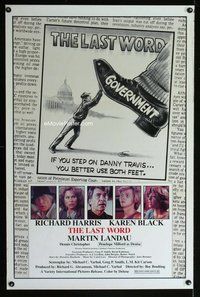 p206 LAST WORD one-sheet movie poster '80 Richard Harris, Karen Black